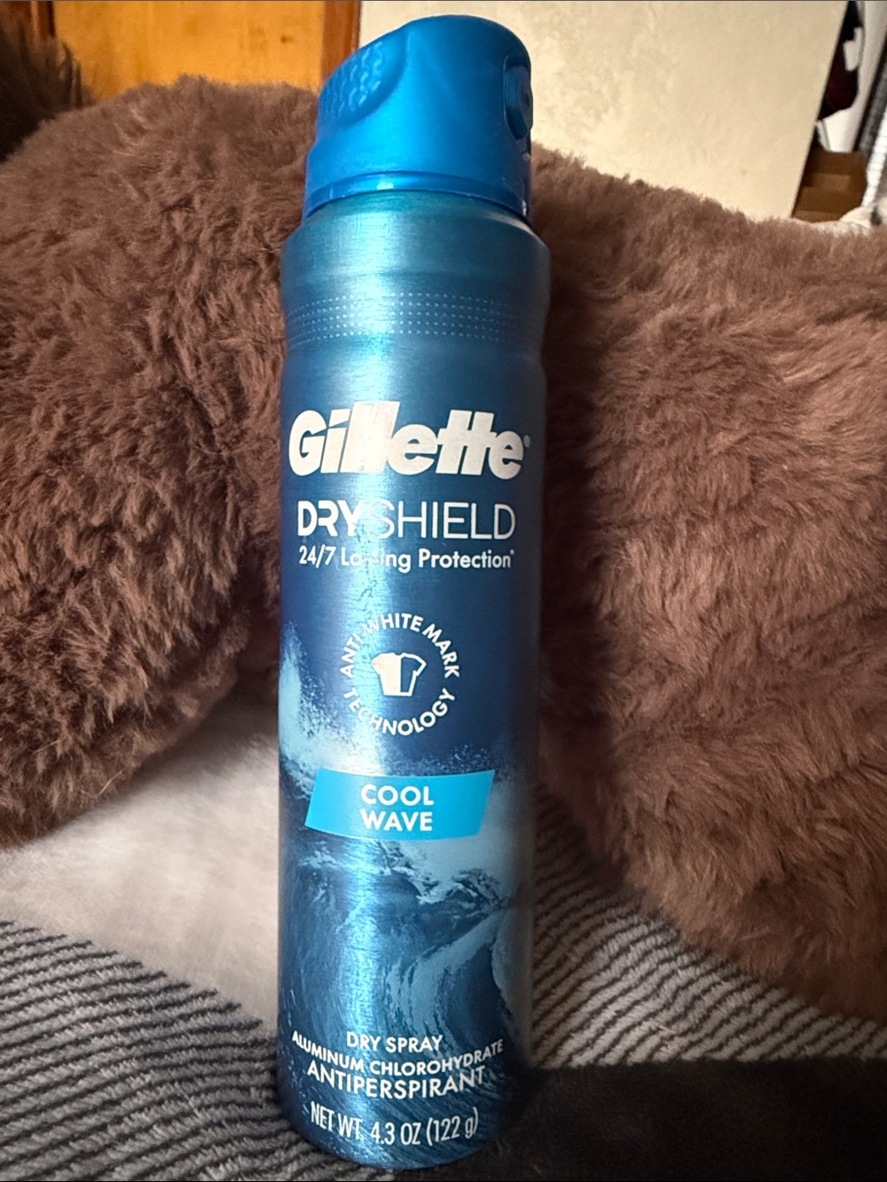 Gillette Dry Shield Cool Wave Dry Spray Antiperspirant - Blue